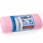 Immagine di Sacchetto rifiuti ELICA con maniglie cm 55x65 40 litri 15 µ colore rosa