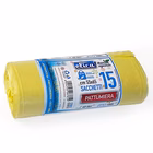 Immagine di Sacchetto rifiuti ELICA con maniglie cm 55x65 40 litri 15 µ colore giallo