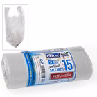 Immagine di Sacchetto rifiuti ELICA con maniglie cm 55x65 40 litri 15 µ colore trasparente