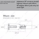 Immagine di Adattatore regolabile 90° per faro stradale INTEC HIGHWAY