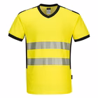 Immagine di T-shirt pw3 con scollo a v hi-vis PORTWEST PW310 colore Yellow/Black taglia XXXL