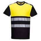 Immagine di Pw3 hi-vis cotton comfort class 1 t-shirt s/s PORTWEST PW311 colore nero/giallo taglia XXXL