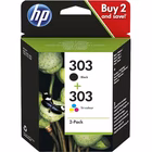 Immagine di Multipack ij HP 303 3YM92AE nero+colore - 2pz