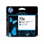Immagine di Testina stampa HP 774 P2W01A nero opaco + ciano