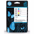 Immagine di Inkjet HP 950/951 6ZC65AE nero+ciano+magenta+giallo 1000+700x3 copie