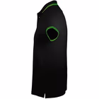 Immagine di Polo manica corta SOL'S PASADENA UOMO colore nero/verde lime taglia XL