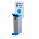 Immagine di Dispenser murale a gomito in acciaio verniciato per sapone liquido e gel