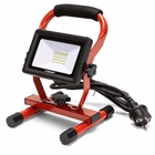 Immagine di Proiettore led da lavoro PadLight 20Watt 1600Lumen supporto pieghevole con cavo da 1,5m colore rosso