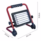 Immagine di Proiettore led da lavoro Waingro 50 Watt 3800 Lumen supporto pieghevole con cavo da 3 m colore rosso