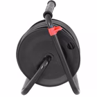 Immagine di Avvolgicavo elettrico spina grande 16A > 4 prese bipasso/Schuko cavo 15 metri colore nero