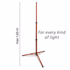 Immagine di Treppiede telescopico in alluminio per 1 faretto led altezza max 1,5 metri colore rosso