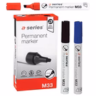 Immagine di Pennarello permanent con fusto in alluminio A-SERIES M33 punta a scalpello colore blu