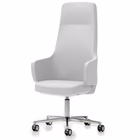 Immagine di Poltrona EDGAR alta 5g su ruote colore bianco