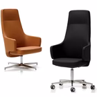 Immagine di Poltrona EDGAR alta 5g su ruote colore bianco