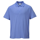 Immagine di Polo manica corta ESD antistatica PORTWEST AS21 colore celeste taglia XS