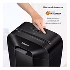 Immagine di Distruggidocumenti a frammenti FELLOWES LX50 livello sicurezza P-4 colore nero