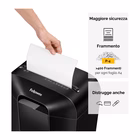 Immagine di Distruggidocumenti a frammenti FELLOWES LX50 livello sicurezza P-4 colore nero