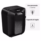 Immagine di Distruggidocumenti a frammenti FELLOWES LX50 livello sicurezza P-4 colore nero