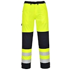 Immagine di Pantalone alta visibilità multinorma PORTWEST FR62 colore giallo/blu navy taglia L