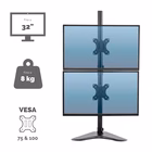 Immagine di Braccio monitor Fellowes doppio verticale con piedistallo, Seasa, Nero, Fino a 26"