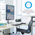 Immagine di Braccio monitor Fellowes doppio verticale con piedistallo, Seasa, Nero, Fino a 26"