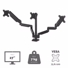 Immagine di Braccio monitor FELLOWES triplo PLATINUM Series colore nero - fino a 27"