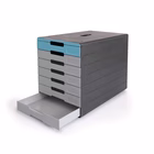 Immagine di Cassettiera 7 cassetti DURABLE IDEALBOX PRO colore grigio/blu