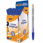 Immagine di Penna a sfera colore blu BIC CRISTAL ORIGINAL punta media mm 1