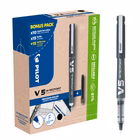 Immagine di Roller colore nero PILOT HI-TECPOINT V5 ricaricabile Greenpack punta fine mm 0,5 (10roller+15refill)