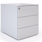 Immagine di Cassettiera metallica a 3 cassetti su ruote con serratura UNIVERSAL QUICK 420 colore grigio