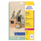 Immagine di Cartellini stampabili in plastica da 190 diametro 60 mm 120 cartellini