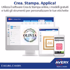 Immagine di Cartellini stampabili in plastica da 190 diametro 60 mm 120 cartellini