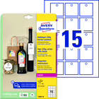 Immagine di Cartellini stampabili in cartoncino con bordi lisci 50x50mm 150 cartellini