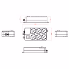 Immagine di Multipresa Standard con cavo 1,5 metri 6 posti spina grande 16A > prese univ. Schuko/bipasso bianca