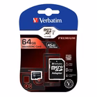 Immagine di Micro SD (SDHC) VERBATIM Class 10 64GB con adatt