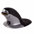 Immagine di Mouse verticale FELLOWES PENGUIN grande wireless colore nero-argento