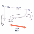 Immagine di Lx wall mount lcd arm, matte black