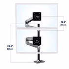 Immagine di Supporto da tavolo per due monitor ERGOTRON LX-PALO ALTO 45-549-026 colore nero