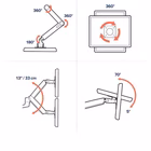 Immagine di Supporto da tavolo per due monitor ERGOTRON LX-PALO ALTO 45-549-026 colore nero