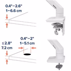 Immagine di Hx desk arm with hd pivot black