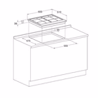 Immagine di Piano cottura gas acciaio grigio HOTPOINT/ARISTON PCN 642 T/IX/HAR F100574