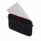 Immagine di Borsa a tracolla ultrabook e macbook da 13.3" poliestere nero RIVACASE Custodia Antishock per MacBoo
