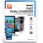 Immagine di Adattatore auto dual USB 17w 3.4a