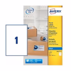 Immagine di Etichette adesive in carta bianca, 199,6x289,1mm, 1 etichetta per foglio, 25 fogli