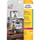 Immagine di Etichette adesive in poliestere bianco extra resistente, 99,1x67,7mm, 8 etichette per foglio, 20 ff