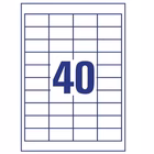 Immagine di Etichette adesive in carta bianca, 3657, 48,5x25,4mm, 40 etichette per foglio, 100 fogli