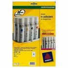 Immagine di Etichette adesive in poliestere bianco extra resistente, 99,1x42,3mm, 12 etichette per foglio, 20 ff