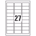 Immagine di Etichette adesive in poliestere argento, l6011-20, 63,5x29,6mm, 27 etichette per foglio, 20 fogli