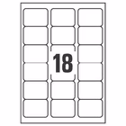 Immagine di Etichette adesive in poliestere trasparente lucido, 99,1x33,9mm, 16 etichette per foglio, 25 fogli