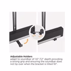 Immagine di Mensole/adattatori/supporti metallo Nero SOPAR SBH114 SOP23188